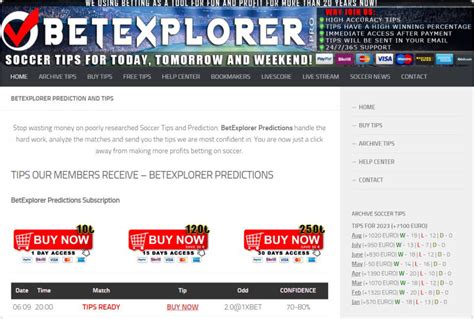 betexplorer tips - free betting predictions